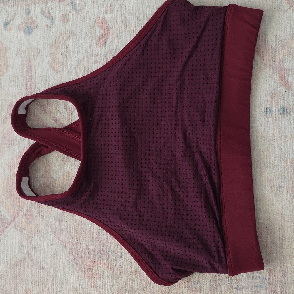 G Athletica Red Mesh Front Sports Bra